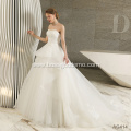 Customized lace women tulle embroidery beading white luxury wedding dress bridal dresses